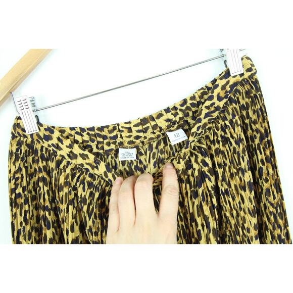 Vintage Size 12 Maxi Skirt Animal Print Crinkle Midi Festival Western Grunge - Picture 5 of 6
